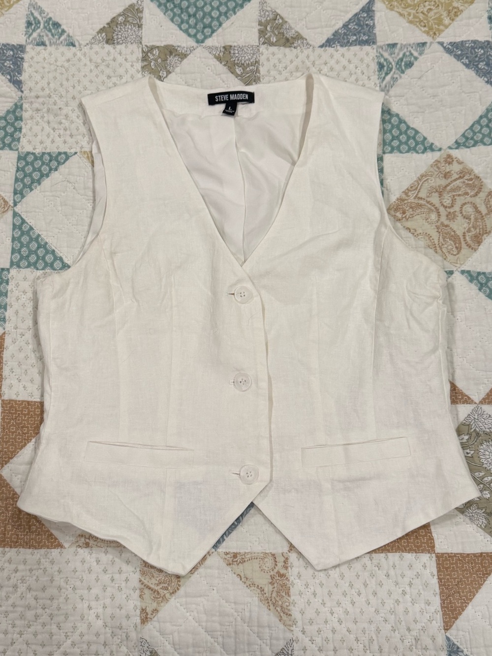 STEVE MADDEN Selene Vest in Coconut Milk
